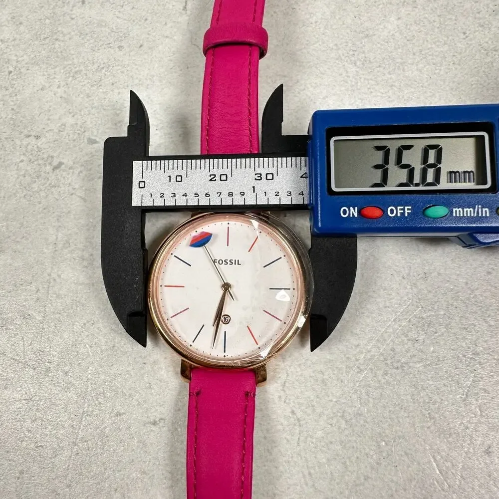 Fossil Watch 35mm Pink Limited Edition Jacqueline Rainbow Lips Date New Battery